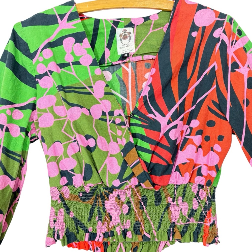 ANTHROPOLOGIE X ROOPA PEMMARAJU printed long sleeve boho dress XS - Picture 7 of 8